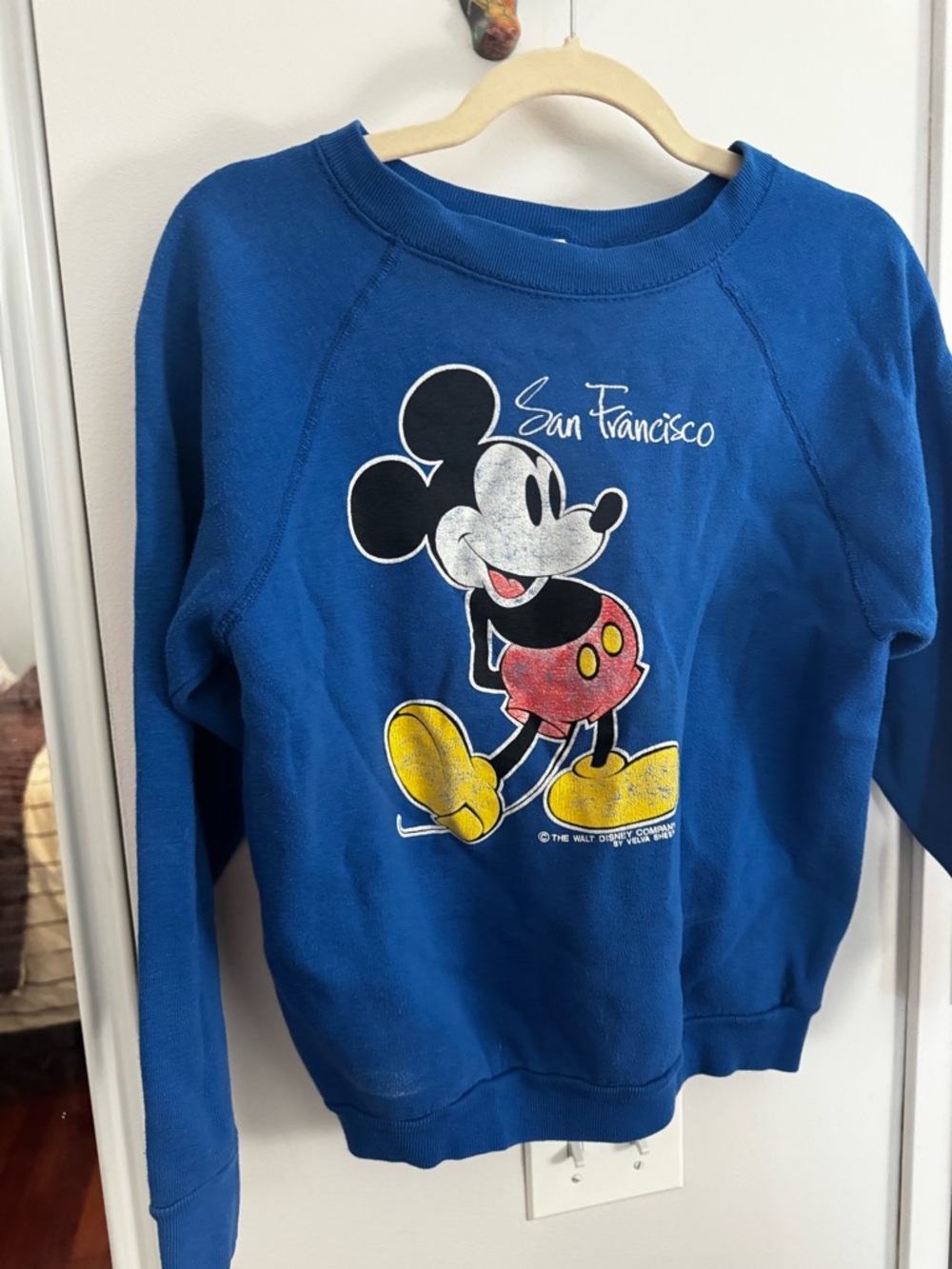 VINTAGE Disney Mickey Mouse San Francisco Sweatshirt - Blue - Picture 4 of 6